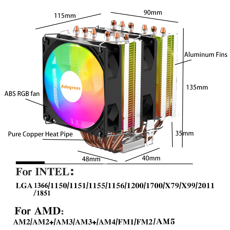 Pendingin CPU Berpendingin Uda - Air Cooler Cpu ulasan dan harga