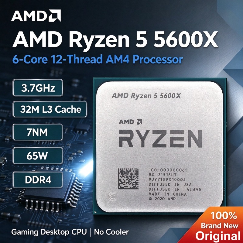 AMD Ryzen 5 5600X 3,7GHz, 6 in - Cpu Cooler ulasan dan harga
