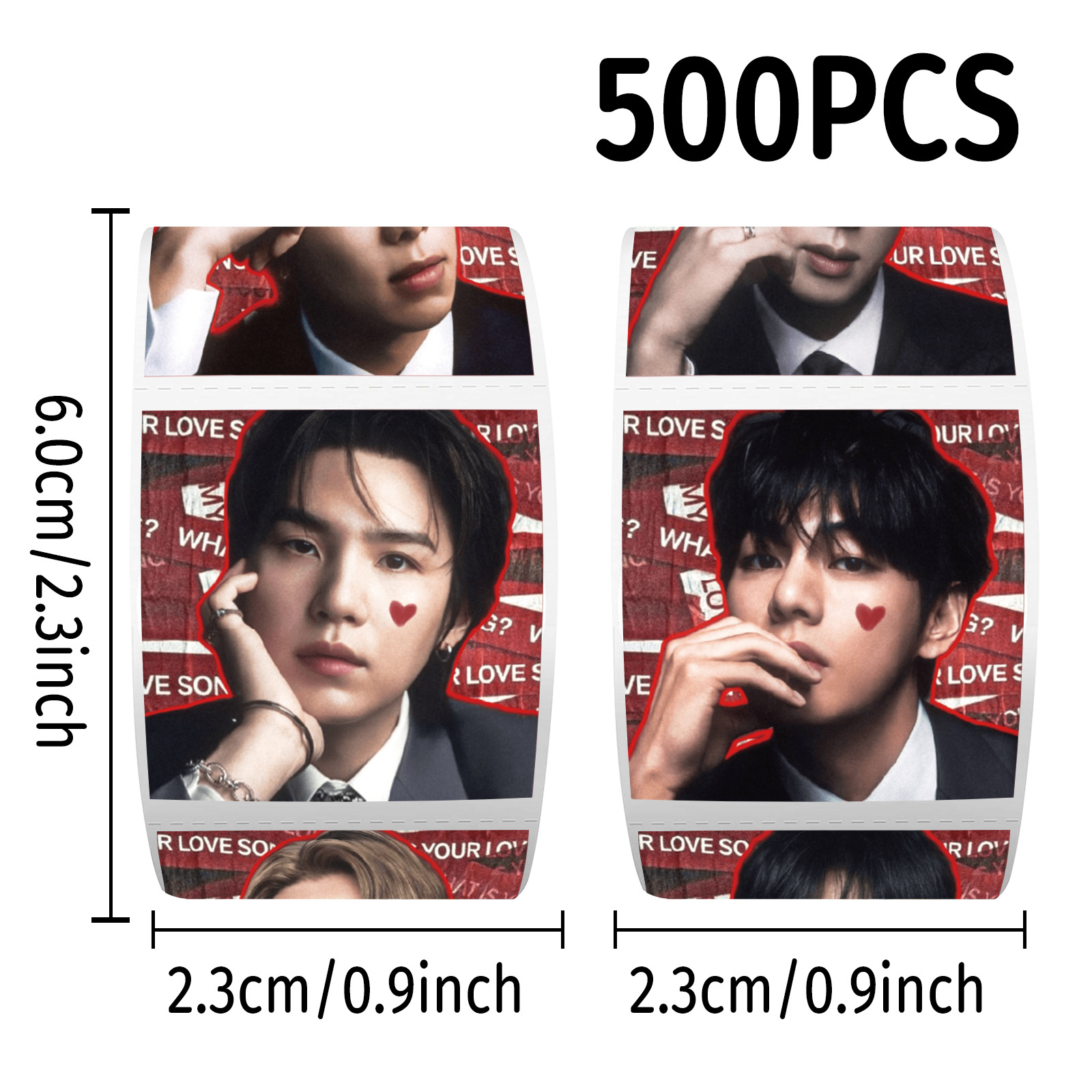 Stiker Gulung K-pop BTS 500Pcs - Case Fan ulasan dan harga