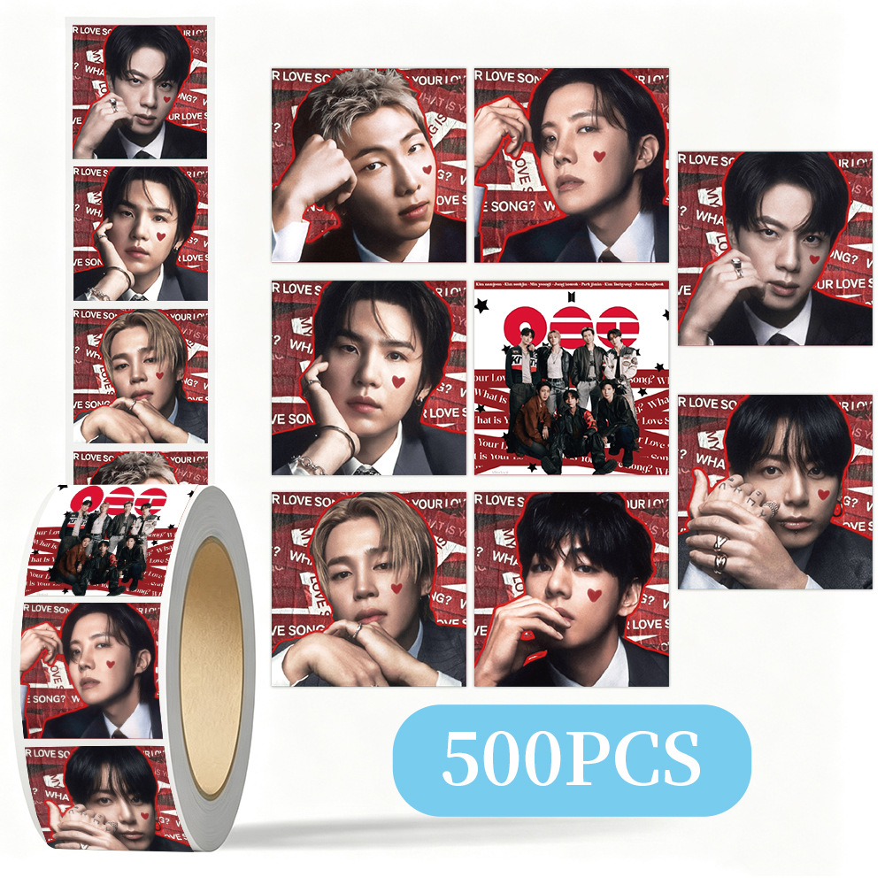 Stiker Gulung K-pop BTS 500Pcs - Case Fan ulasan dan harga